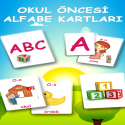 Okul Öncesi Alfabe Kartlar Resimli Anlatim