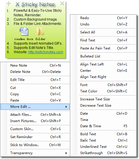 X Sticky Notes Resimli Anlatim