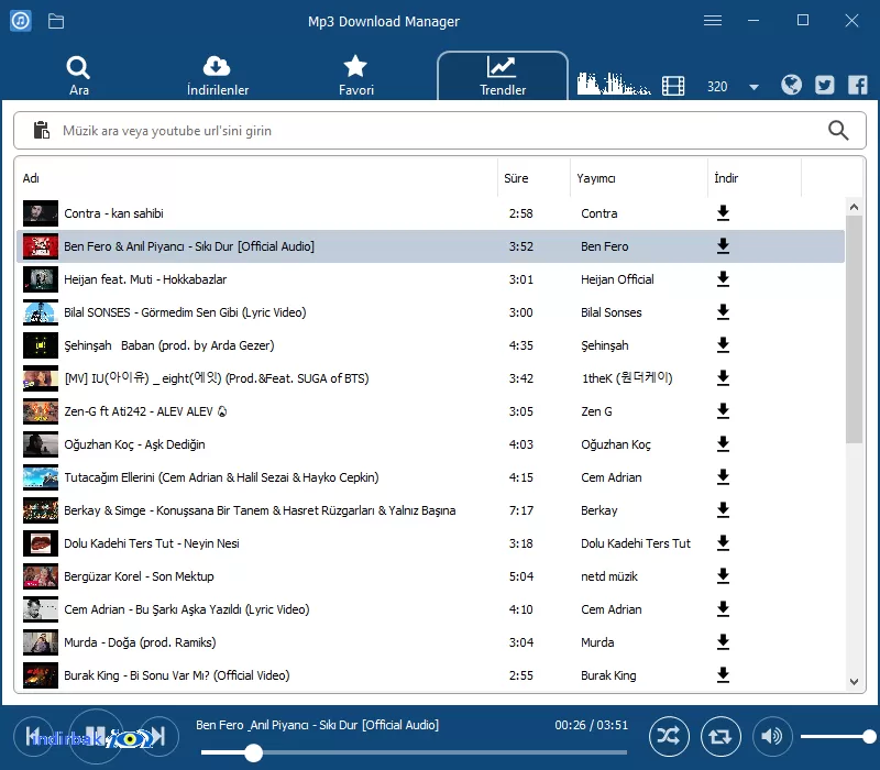 Mp3 İndirme Programı