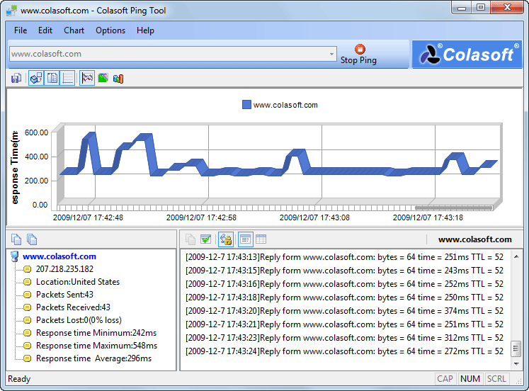 Colasoft Ping Tool Resimli Anlatim
