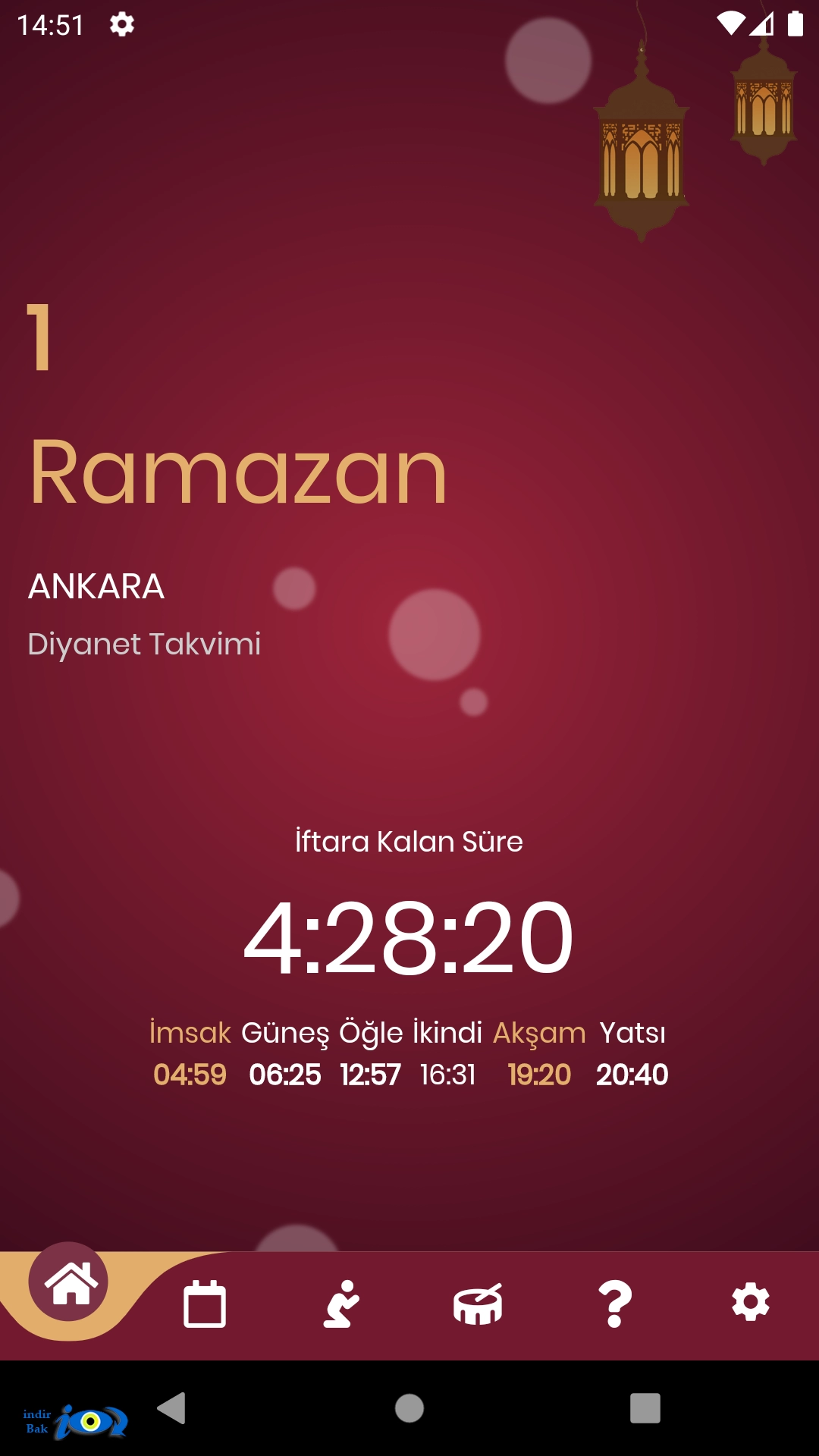 Ramazan İmsakiyesi 2024