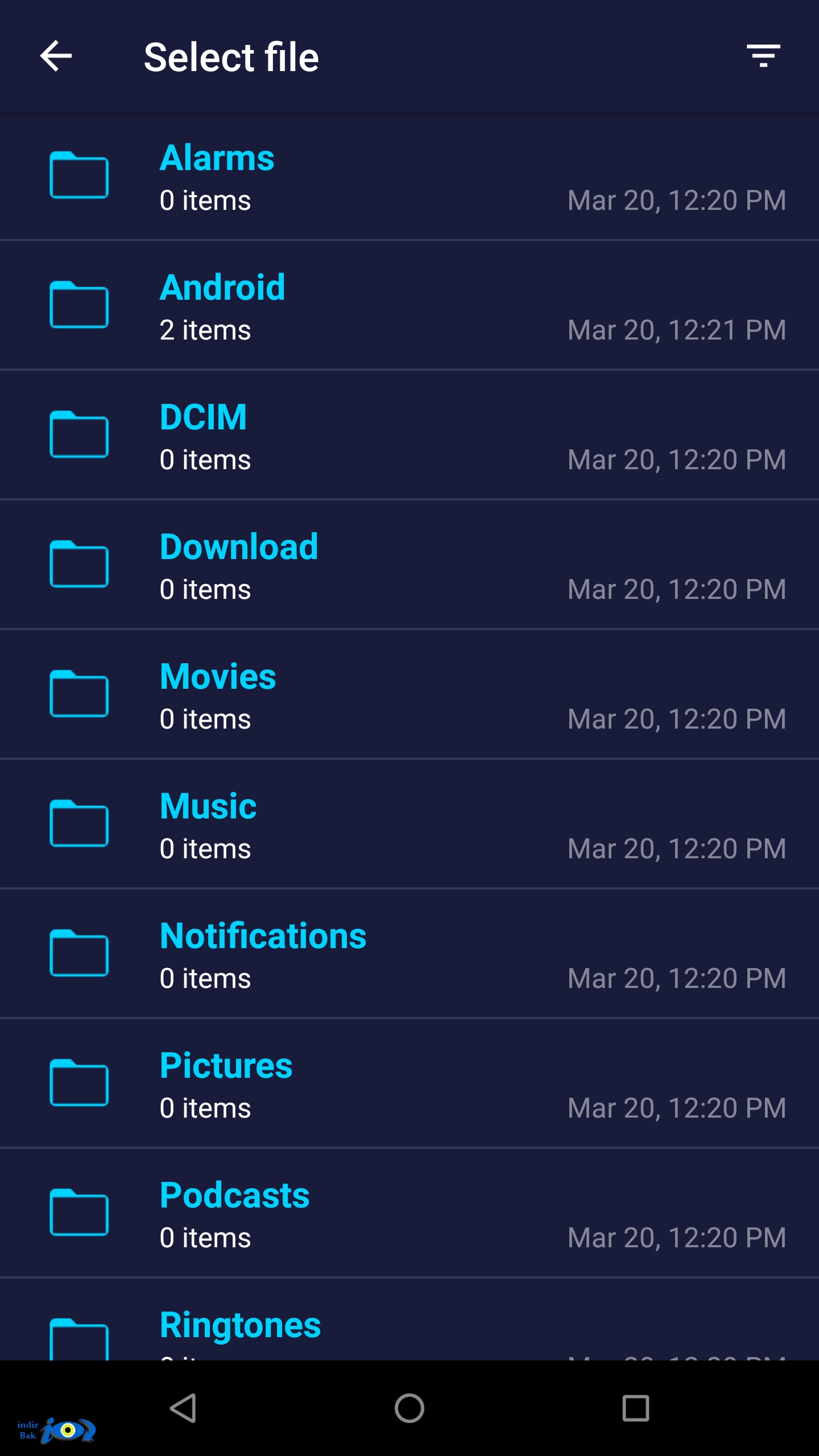 Send files to TV