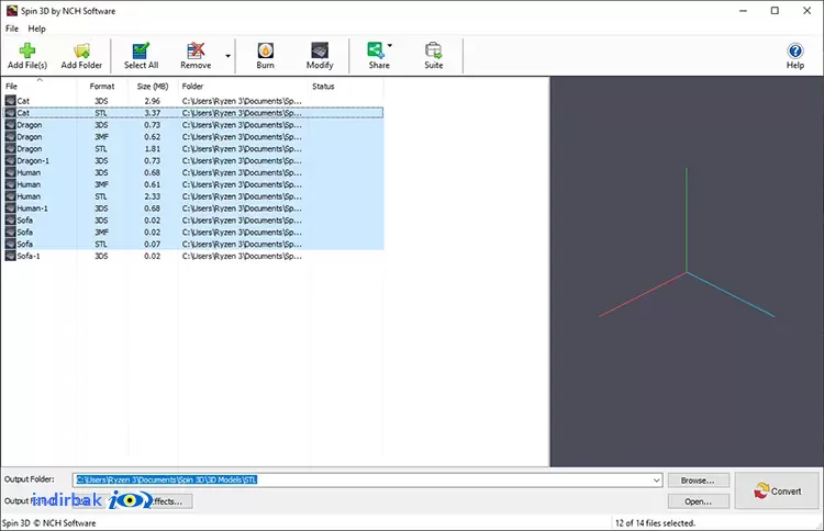 Spin 3D File Converter Software