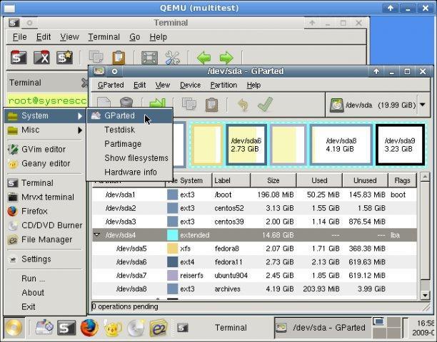 SystemRescueCd Resimli Anlatim