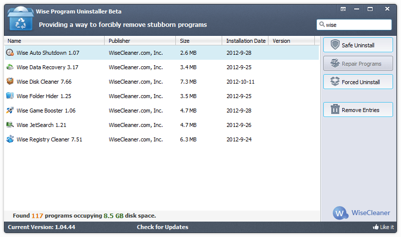Wise Program Uninstaller Resimli Anlatim