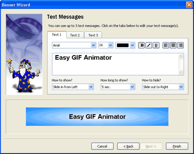 Easy Gif Animator banner sihirbazi